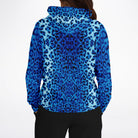 fashion hoodie with blue leopard print