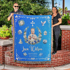 Baptism Gift for Boy Woven Blanket