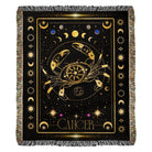 Cancer Zodiac Luxury Cotton Woven Throw Blanket