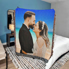 Custom Wedding Photo Woven Blanket