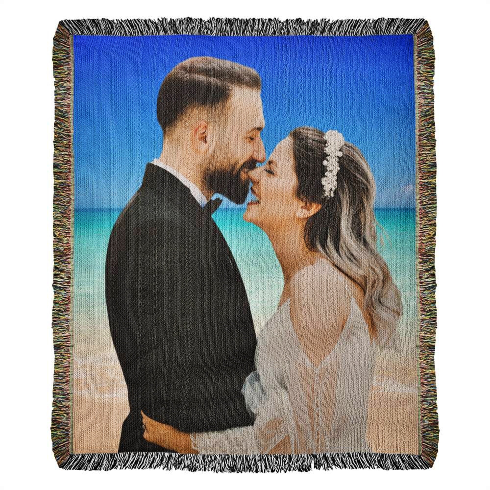 Custom Wedding Photo Blanket