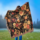 Fall Floral Woven Throw Blanket - Reading Nook Gift for Mom