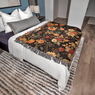 Fall Floral Woven Throw Blanket Bed Sofa Cover Decor