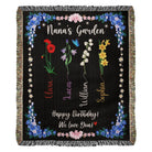 Personalized Birthday Gift for Grandma Woven Blanket