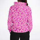 hot pink floral hoodie for women
