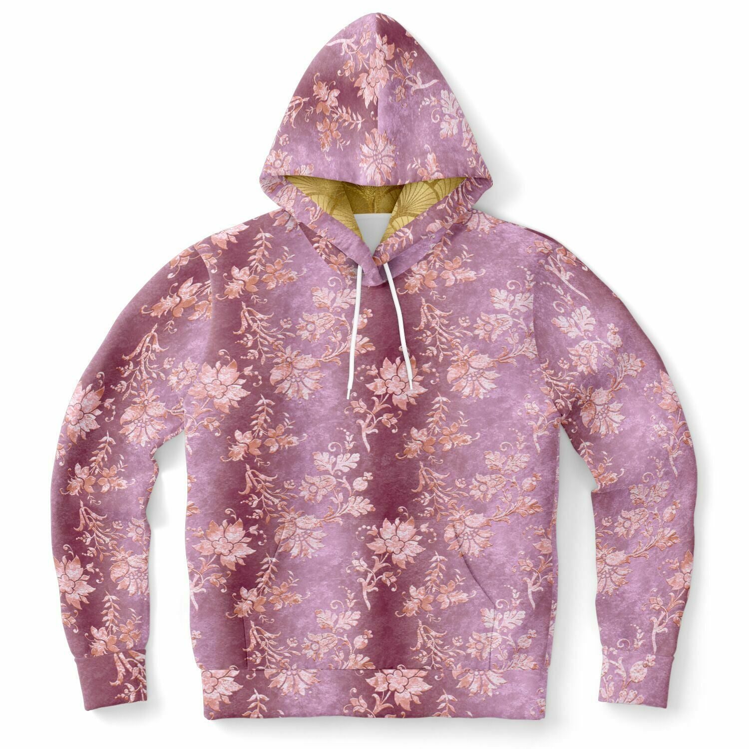 rose gold floral fashion hoodie