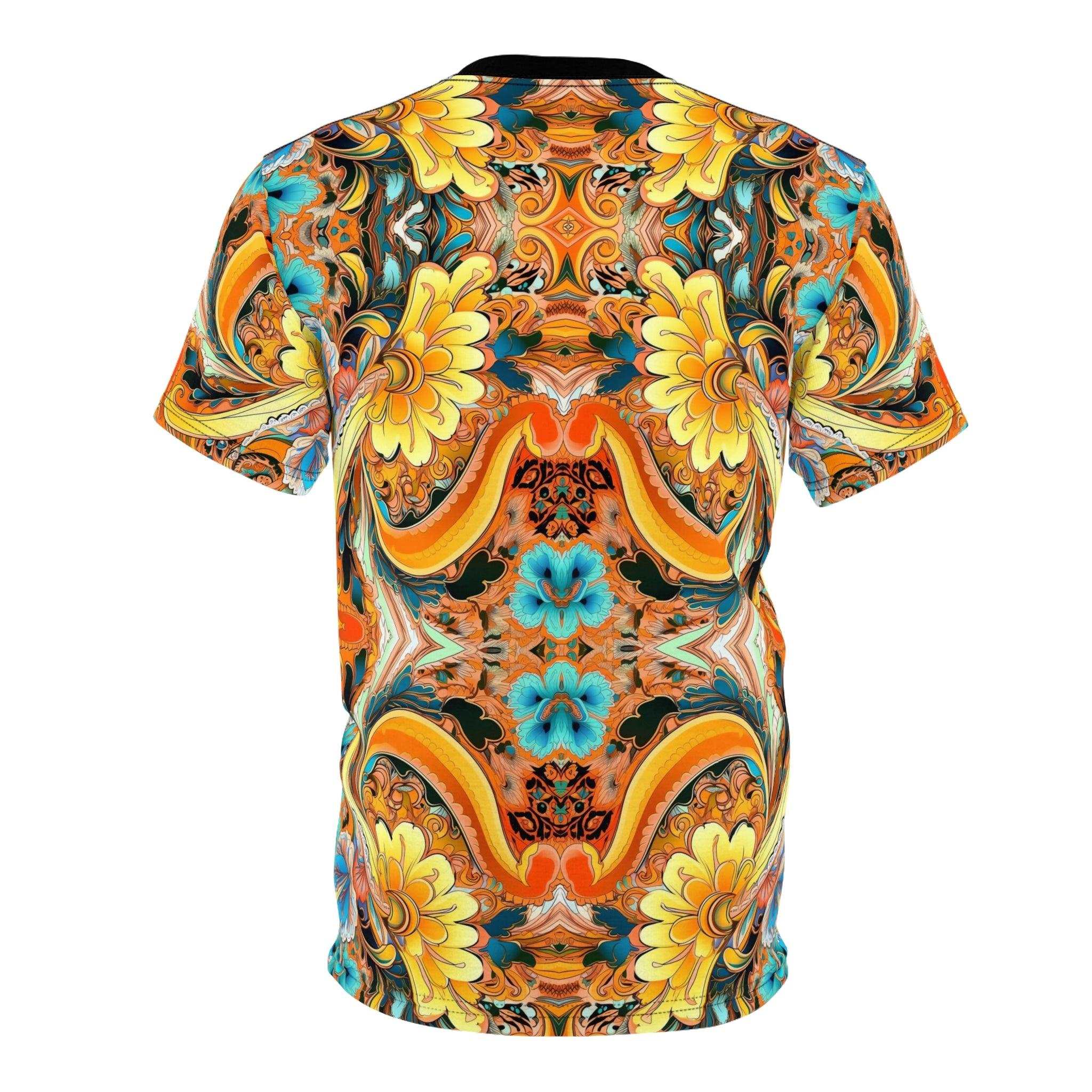 Boho Paisley Floral Abstract Colorful Graphic T-Shirt - ELIVIOR