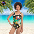 Exclusive Chiyogami Flowers One Piece Swim Suit - ELIVIOR