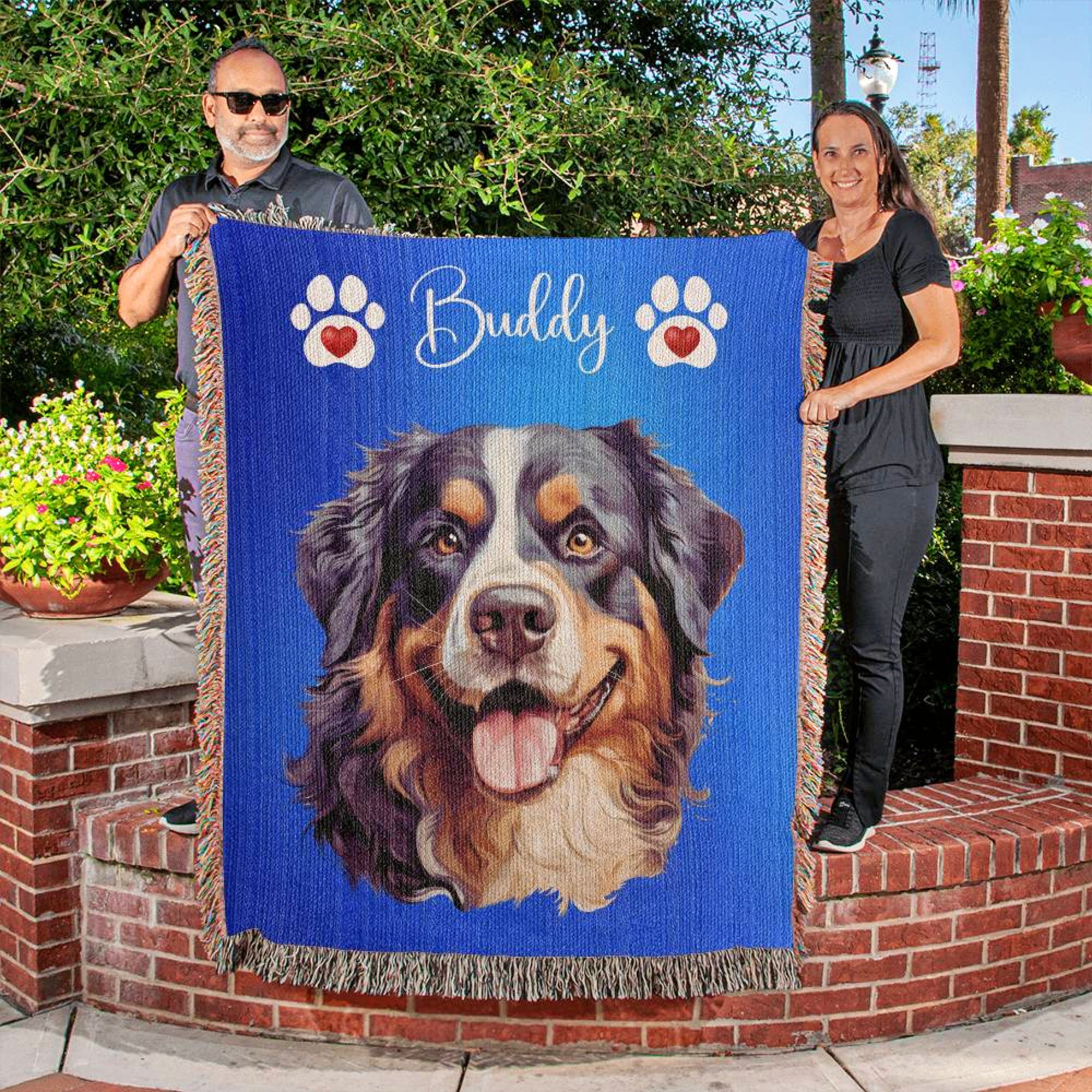 Custom Dog Photo Blanket Gift For Dog Lovers