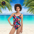 Vintage Hawaiian Tropical Flowers One Piece Swimsuit - ELIVIOR