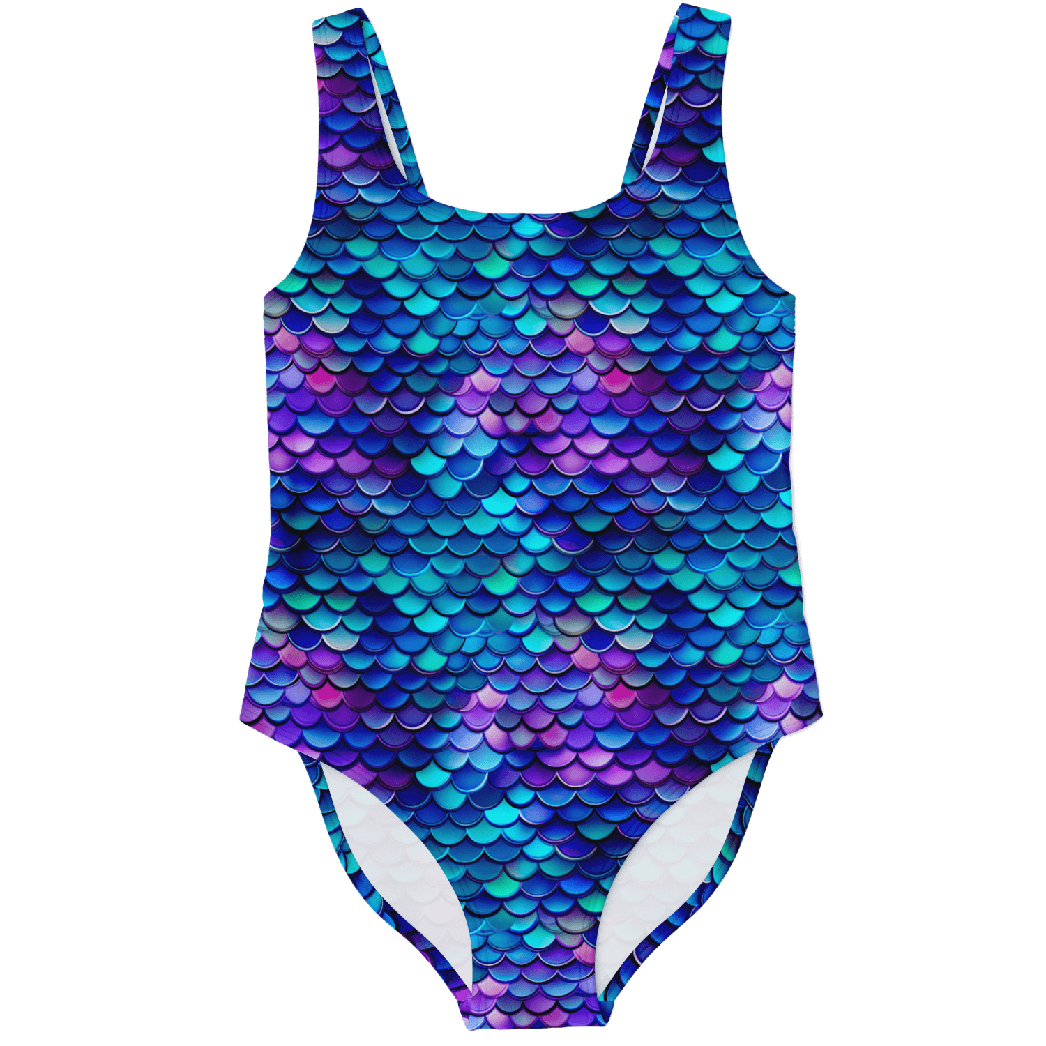 3D Mermaid Scales One Piece Swimsuit - ELIVIOR