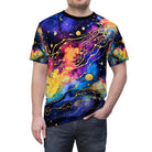 Abstract Colorful Celestial Graphic Tshirt - ELIVIOR