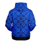 Blue Diamond Checkered Monogram Fashion Hoodie - ELIVIOR