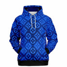 Blue Diamond Checkered Monogram Fashion Hoodie - ELIVIOR