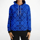 Blue Diamond Checkered Monogram Fashion Hoodie - ELIVIOR