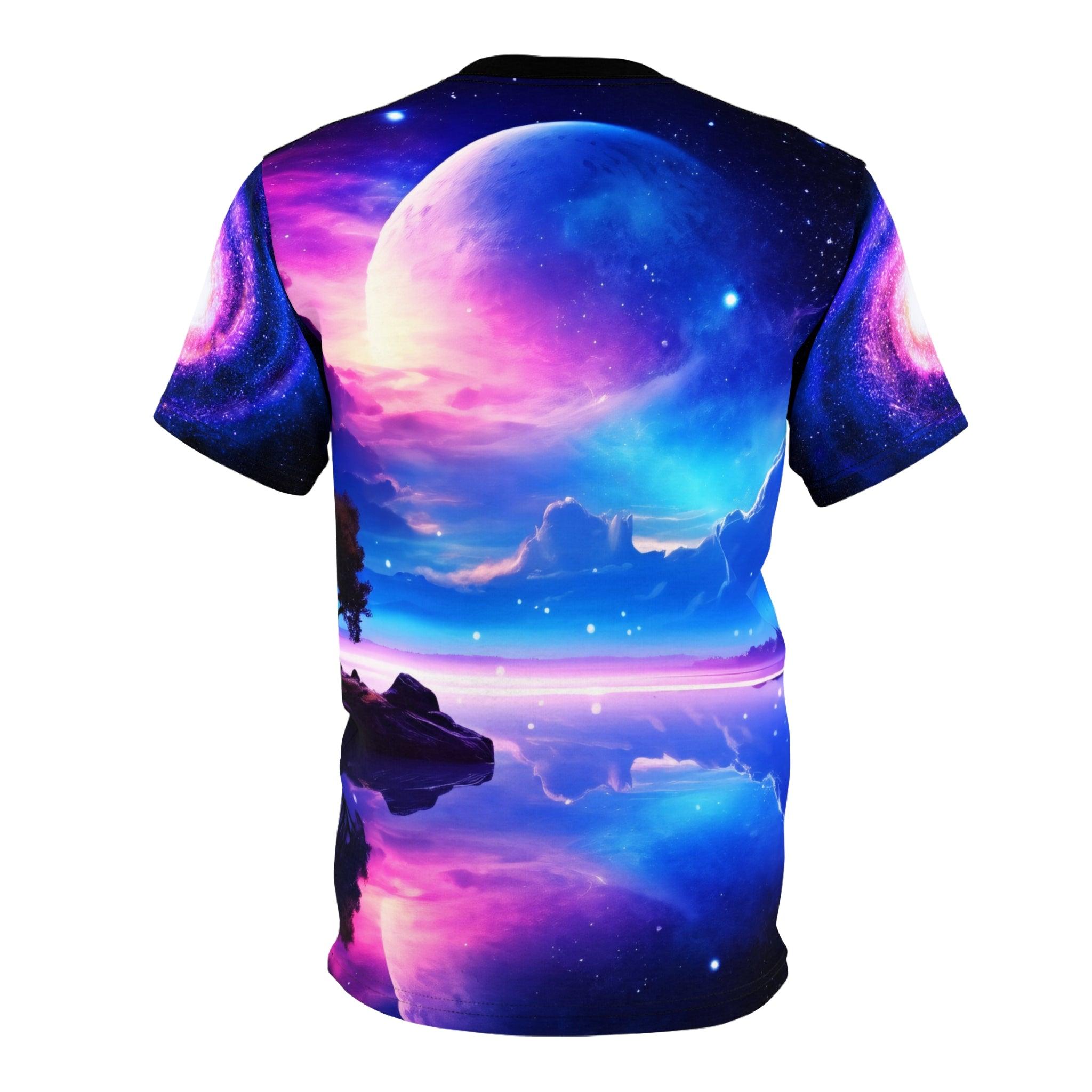 Starry Night Fantasy Dreams Colorful Graphic T-Shirt - ELIVIOR