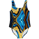 Blue Gold Luxury Beachwear One Piece Swimsuit - ELIVIOR