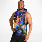 Drop Arm Hoodie with Bold Abstract Celestial Print - ELIVIOR
