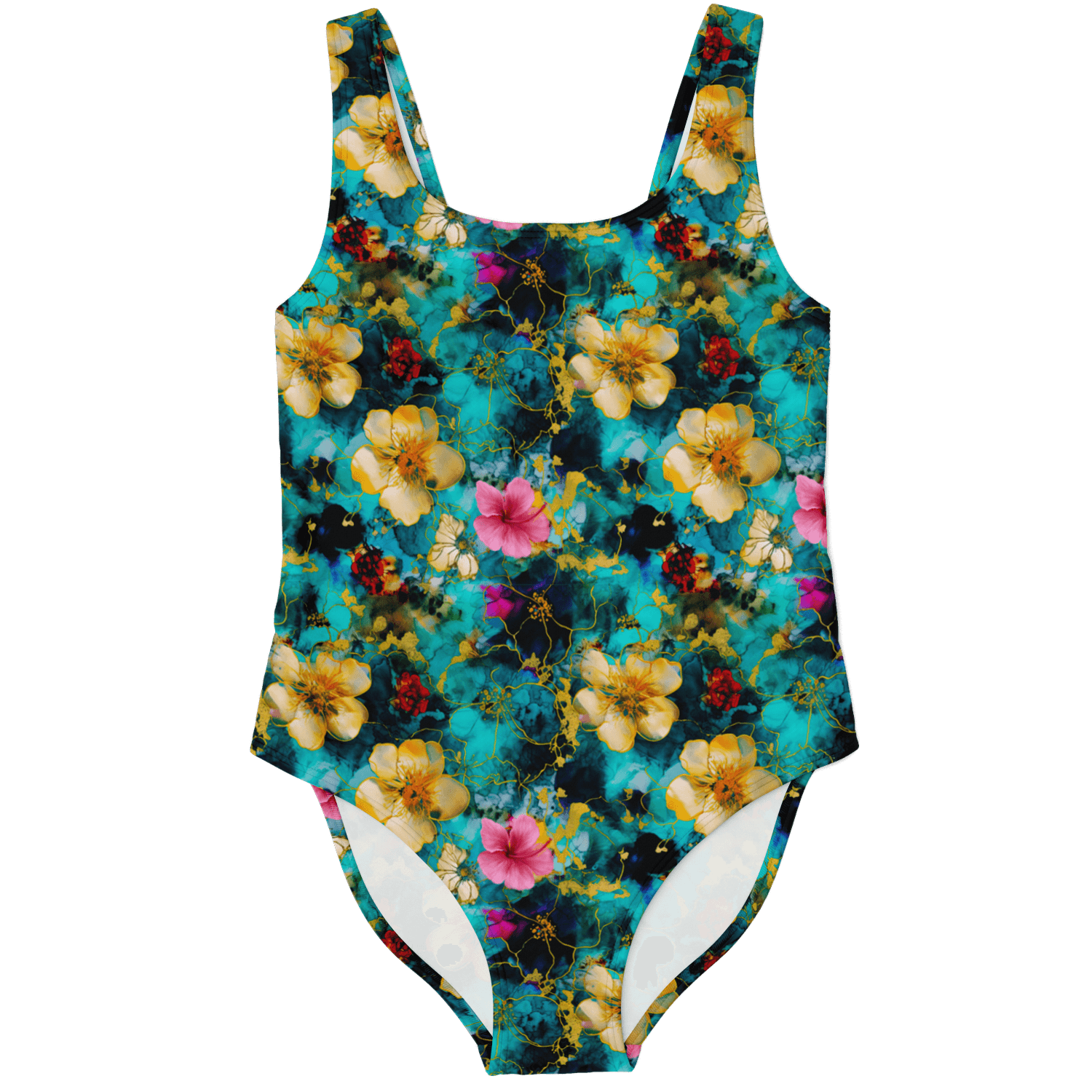 Floral Elegance Fashionable One Piece Swimsuit - ELIVIOR