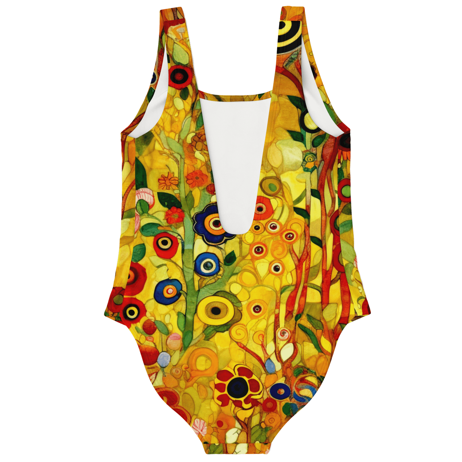 Klimt Flowers Stylish One Piece Swimsuit - ELIVIOR